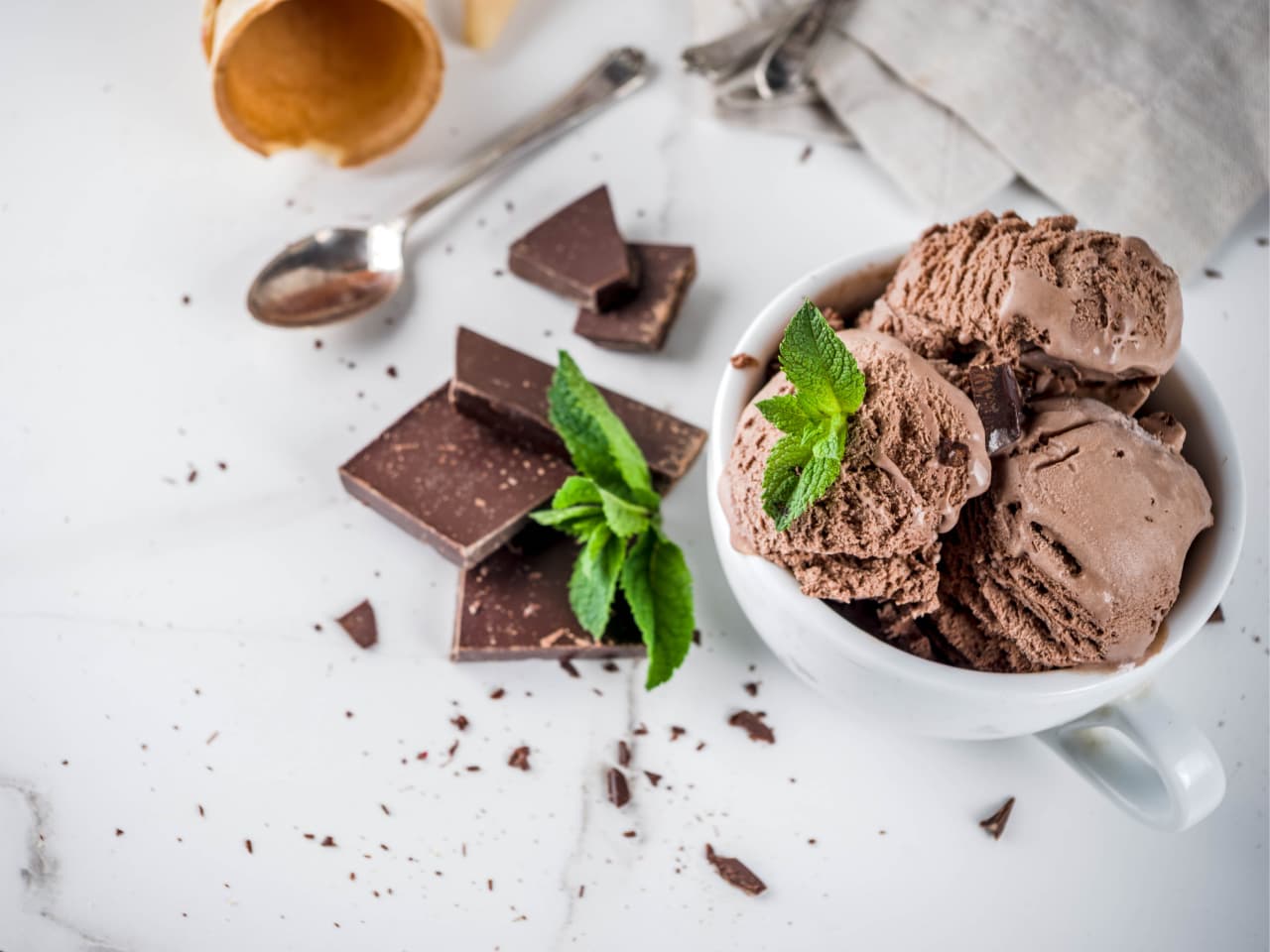 Receta de helado de chocolate vegano