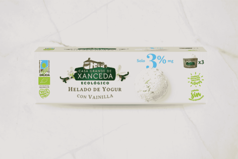 Helado yogur con vainilla 3x100 ml