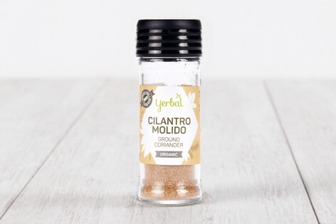 Cilantro molido vidrio