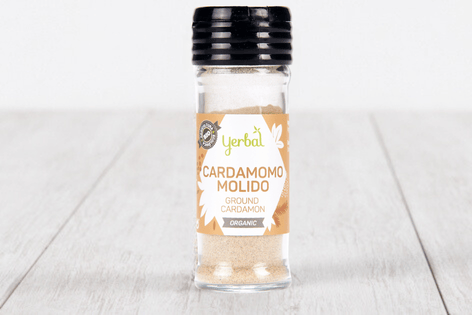 Cardamomo molido vidrio