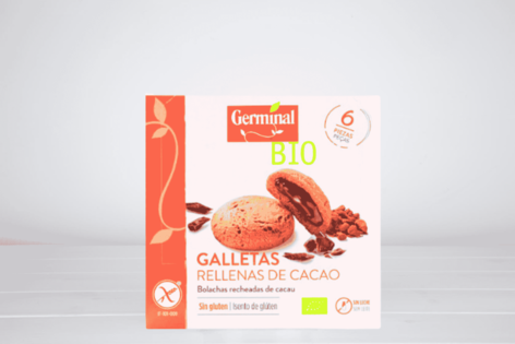 Galletas rellenas de crema cacao